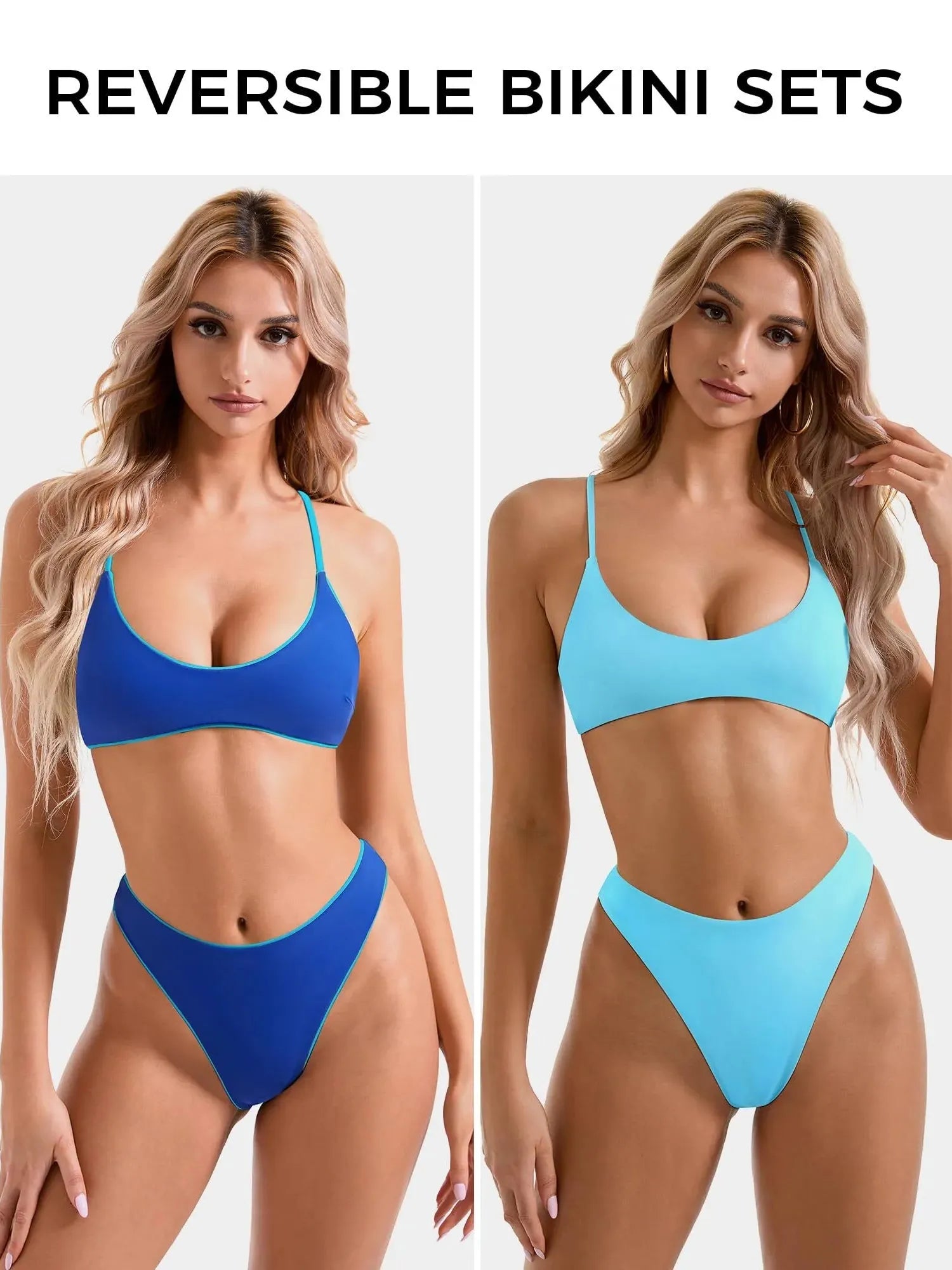Reversible String Waisted Thong Bikini Set-SUUKSESS-SUUKSESS