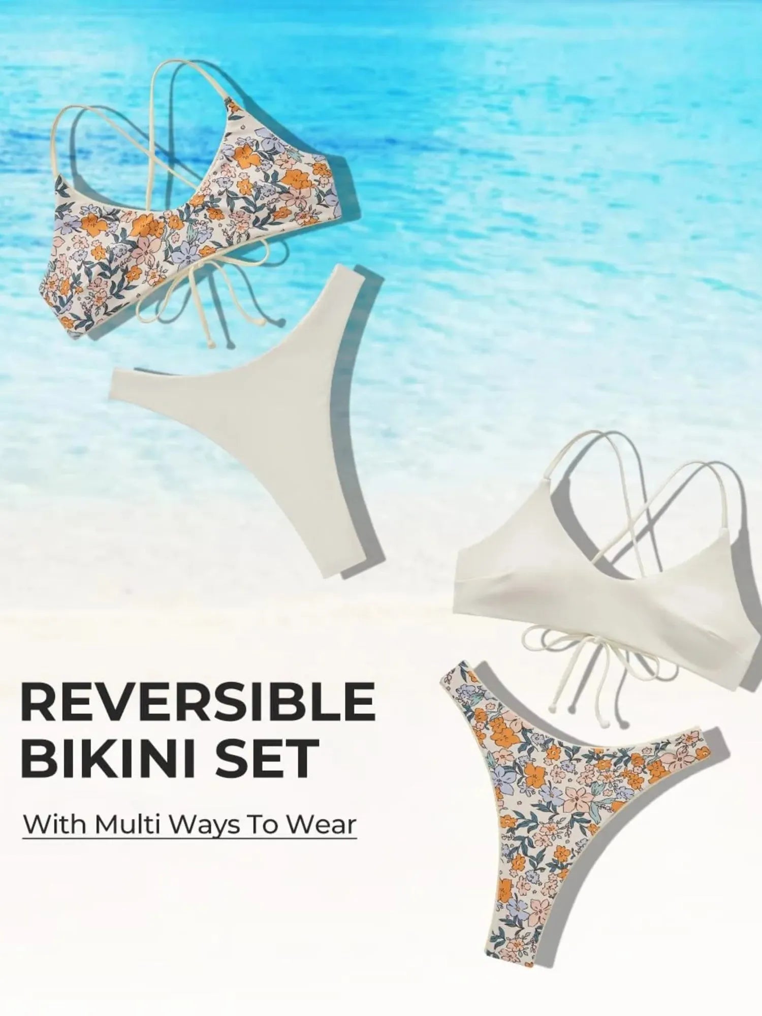 Reversible String Waisted Thong Bikini Set-SUUKSESS-SUUKSESS