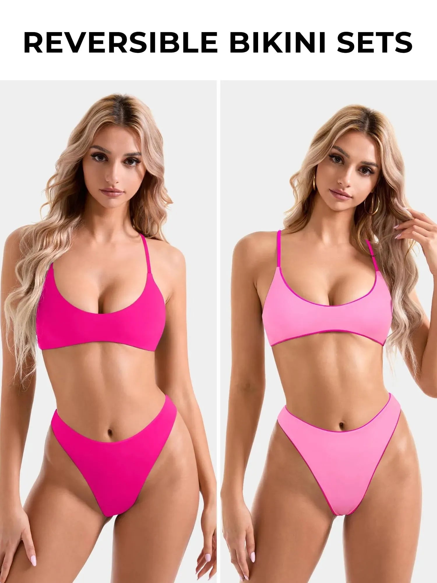 Reversible String Waisted Thong Bikini Set-SUUKSESS-SUUKSESS