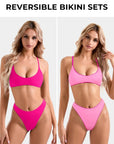 Reversible String Waisted Thong Bikini Set-SUUKSESS-SUUKSESS