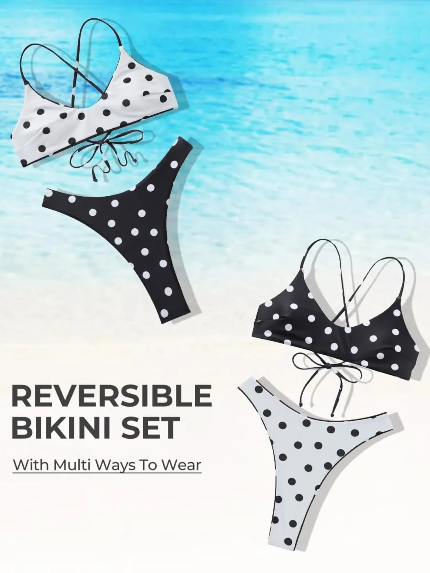 Reversible String Waisted Thong Bikini Set-SUUKSESS-SUUKSESS