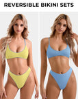 Reversible String Waisted Thong Bikini Set-SUUKSESS-SUUKSESS