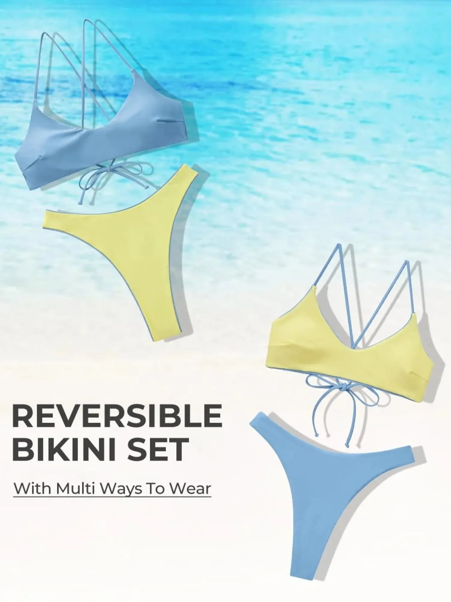Reversible String Waisted Thong Bikini Set-SUUKSESS-SUUKSESS