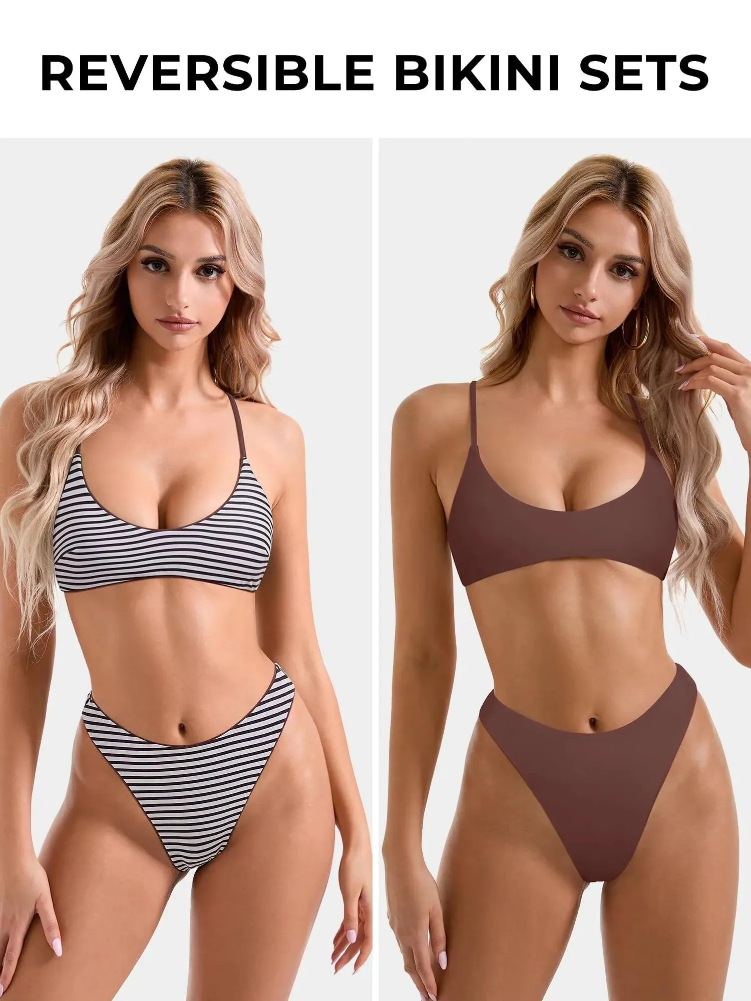 Reversible String Waisted Thong Bikini Set-SUUKSESS-SUUKSESS