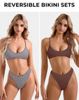 Reversible String Waisted Thong Bikini Set-SUUKSESS-SUUKSESS