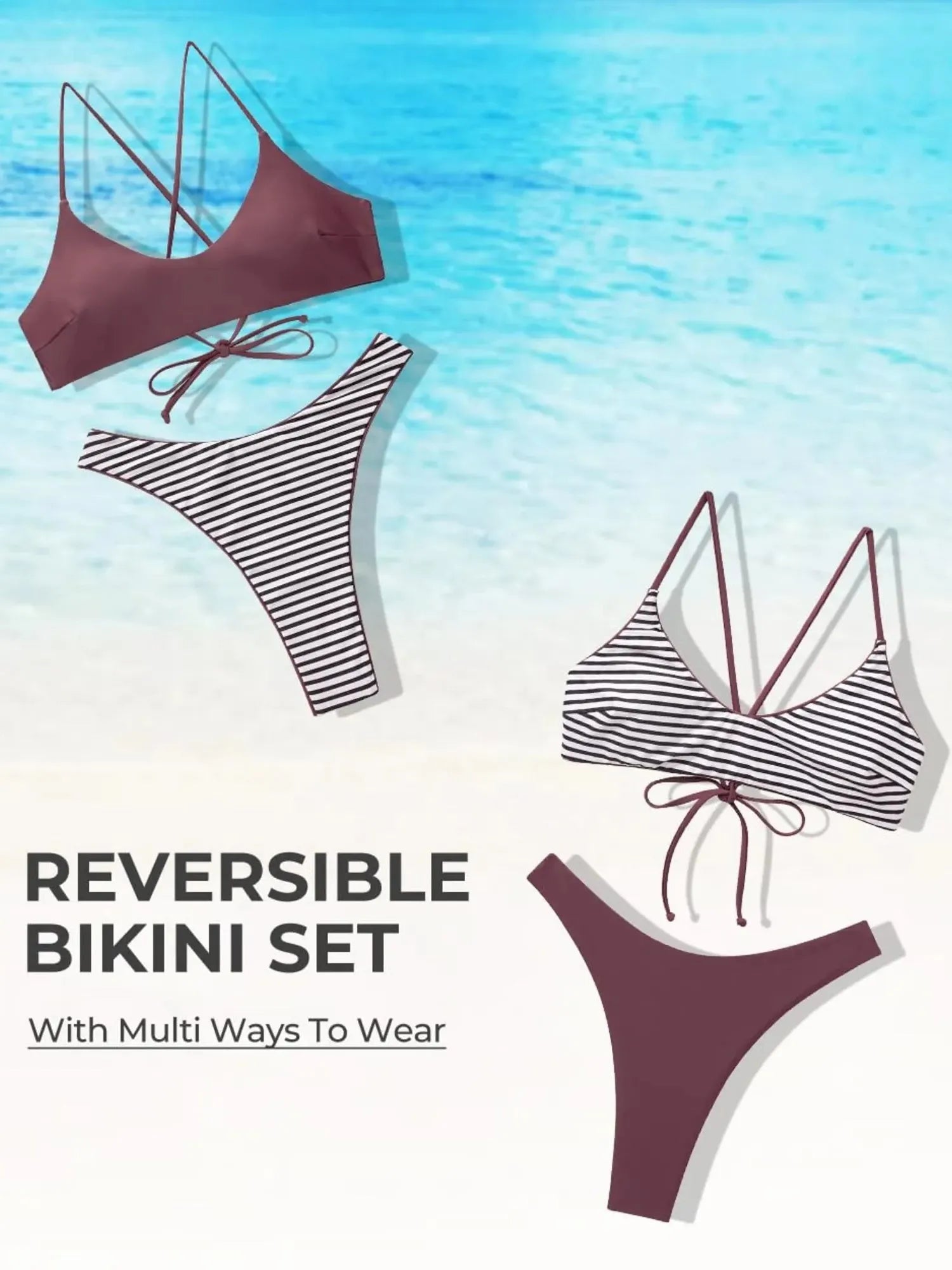 Reversible String Waisted Thong Bikini Set-SUUKSESS-SUUKSESS