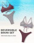 Reversible String Waisted Thong Bikini Set-SUUKSESS-SUUKSESS