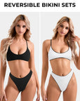 Reversible String Waisted Thong Bikini Set-SUUKSESS-SUUKSESS
