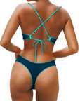 Reversible String Waisted Thong Bikini Set-SUUKSESS-SUUKSESS