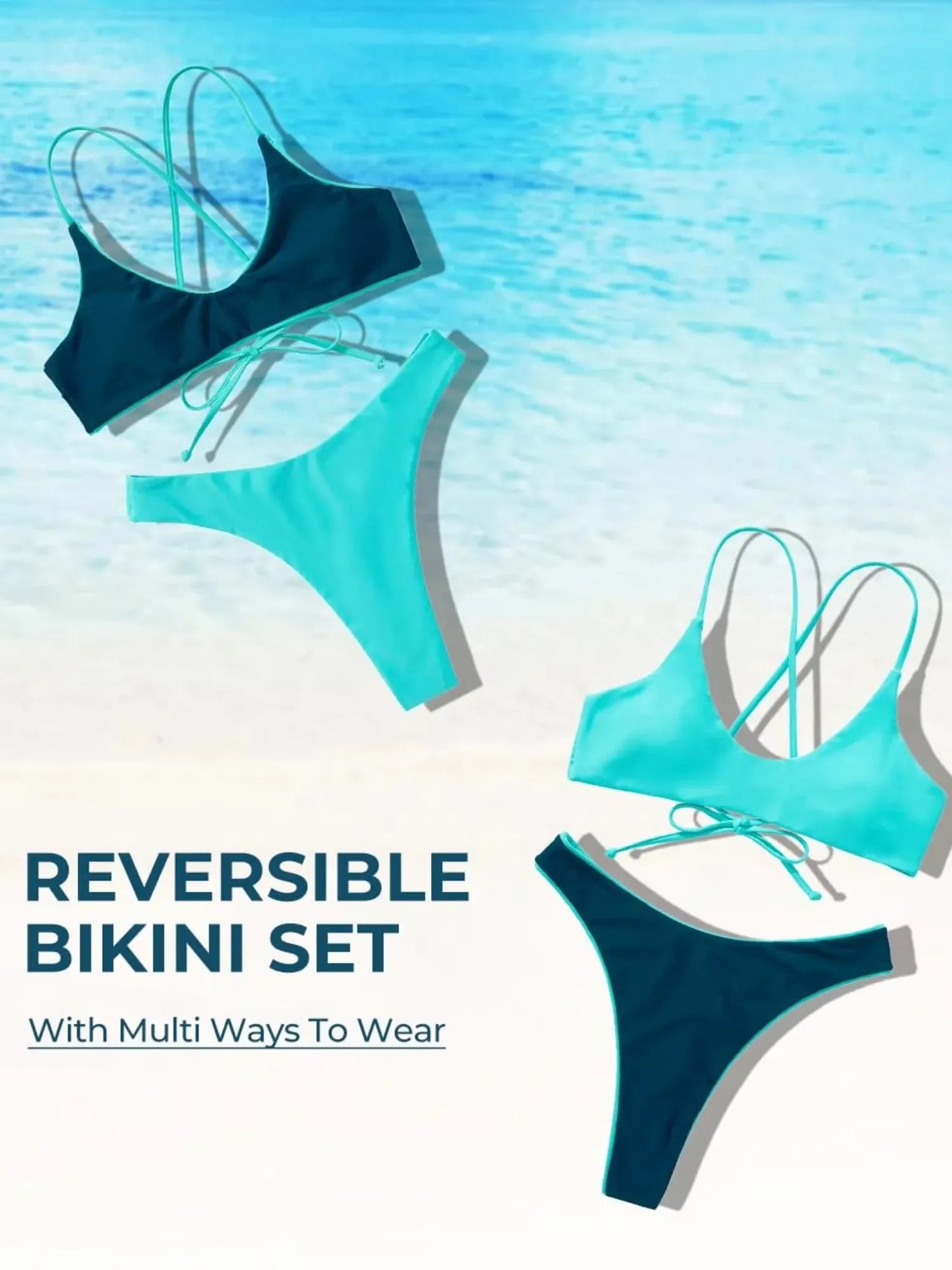Reversible String Waisted Thong Bikini Set-SUUKSESS-SUUKSESS