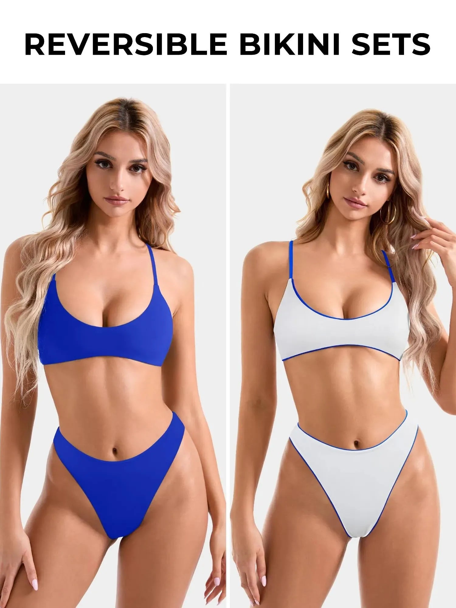 Reversible String Waisted Thong Bikini Set-SUUKSESS-SUUKSESS