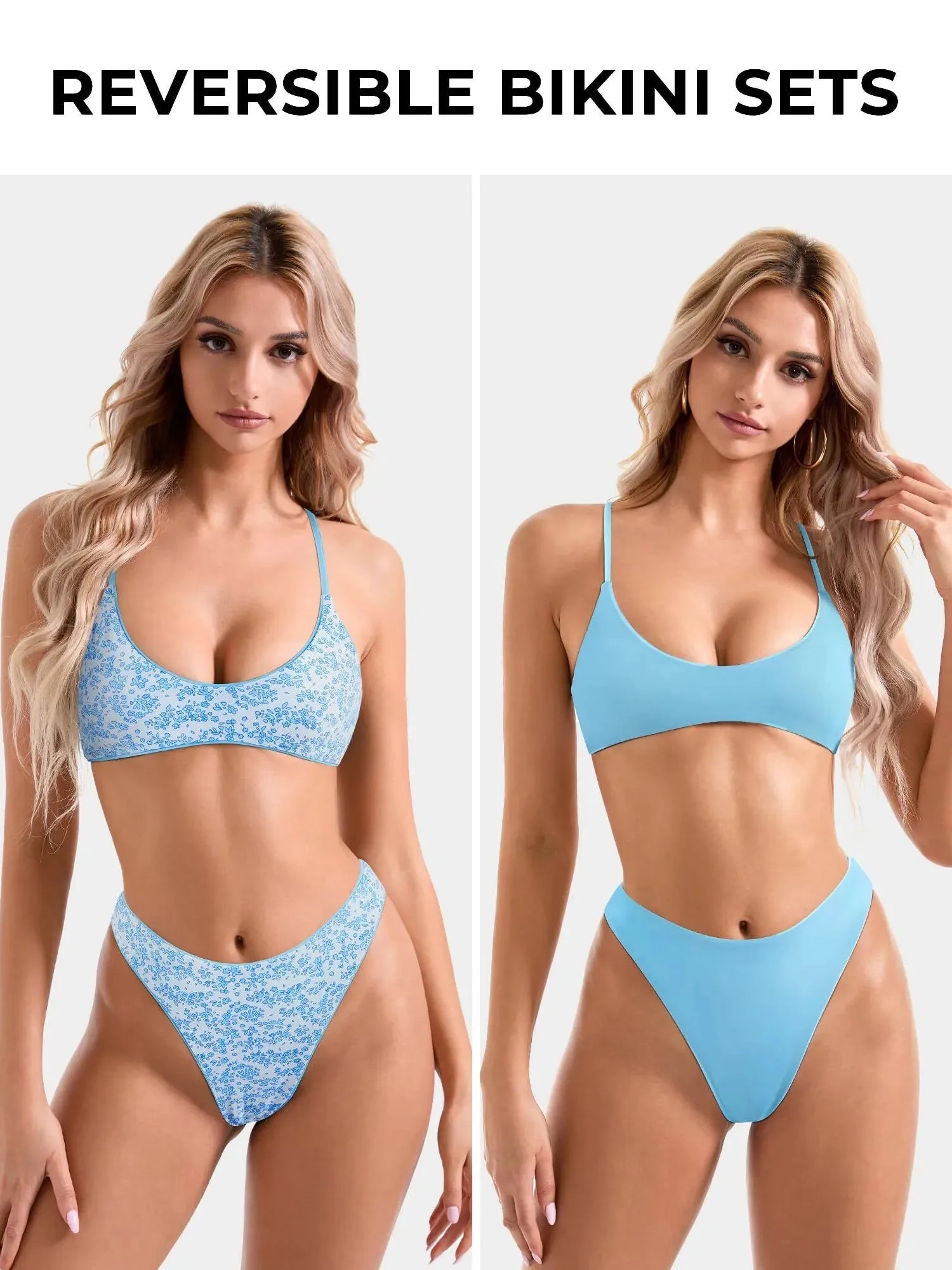 Reversible String Waisted Thong Bikini Set-SUUKSESS-SUUKSESS