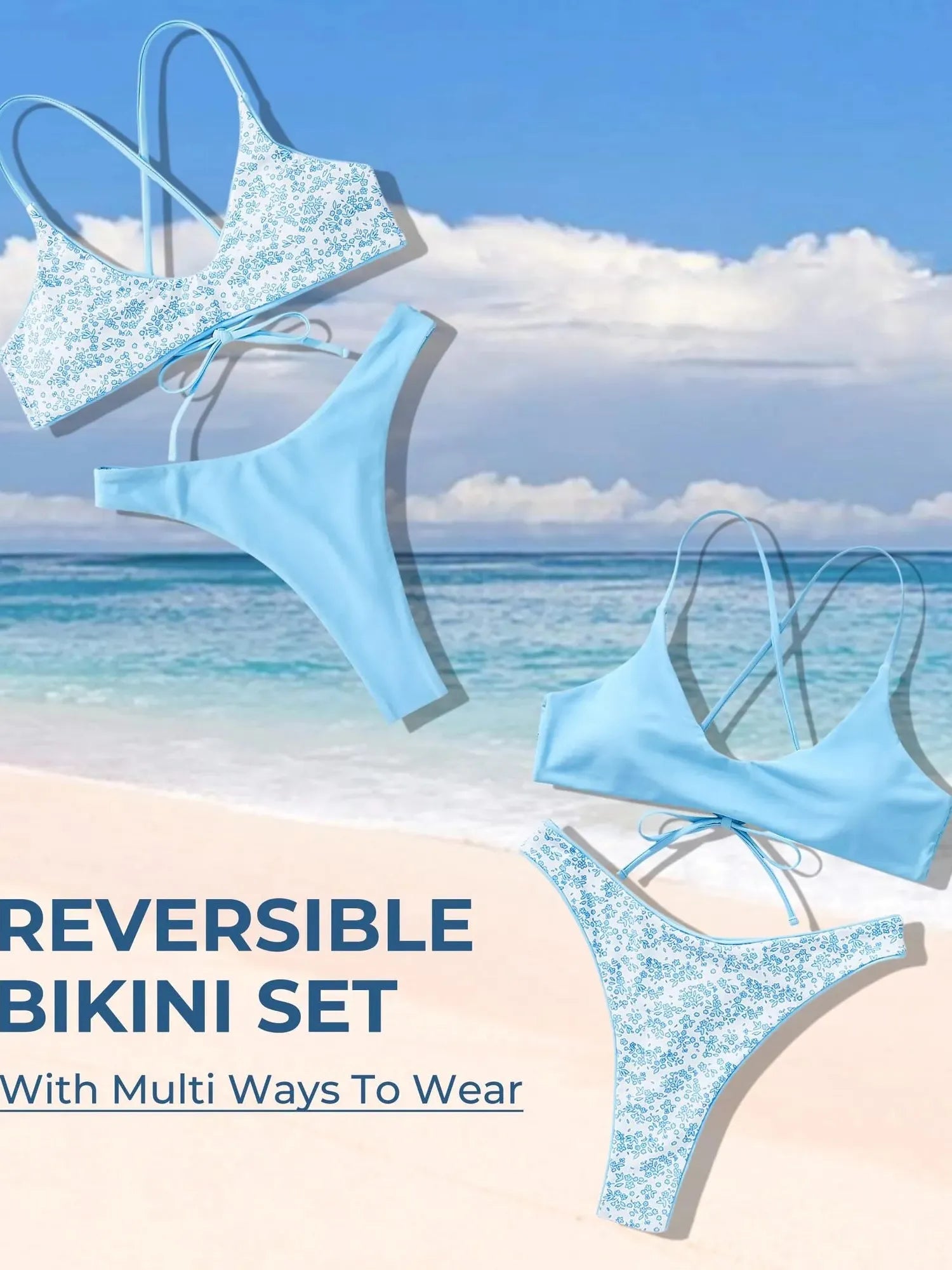 Reversible String Waisted Thong Bikini Set-SUUKSESS-SUUKSESS