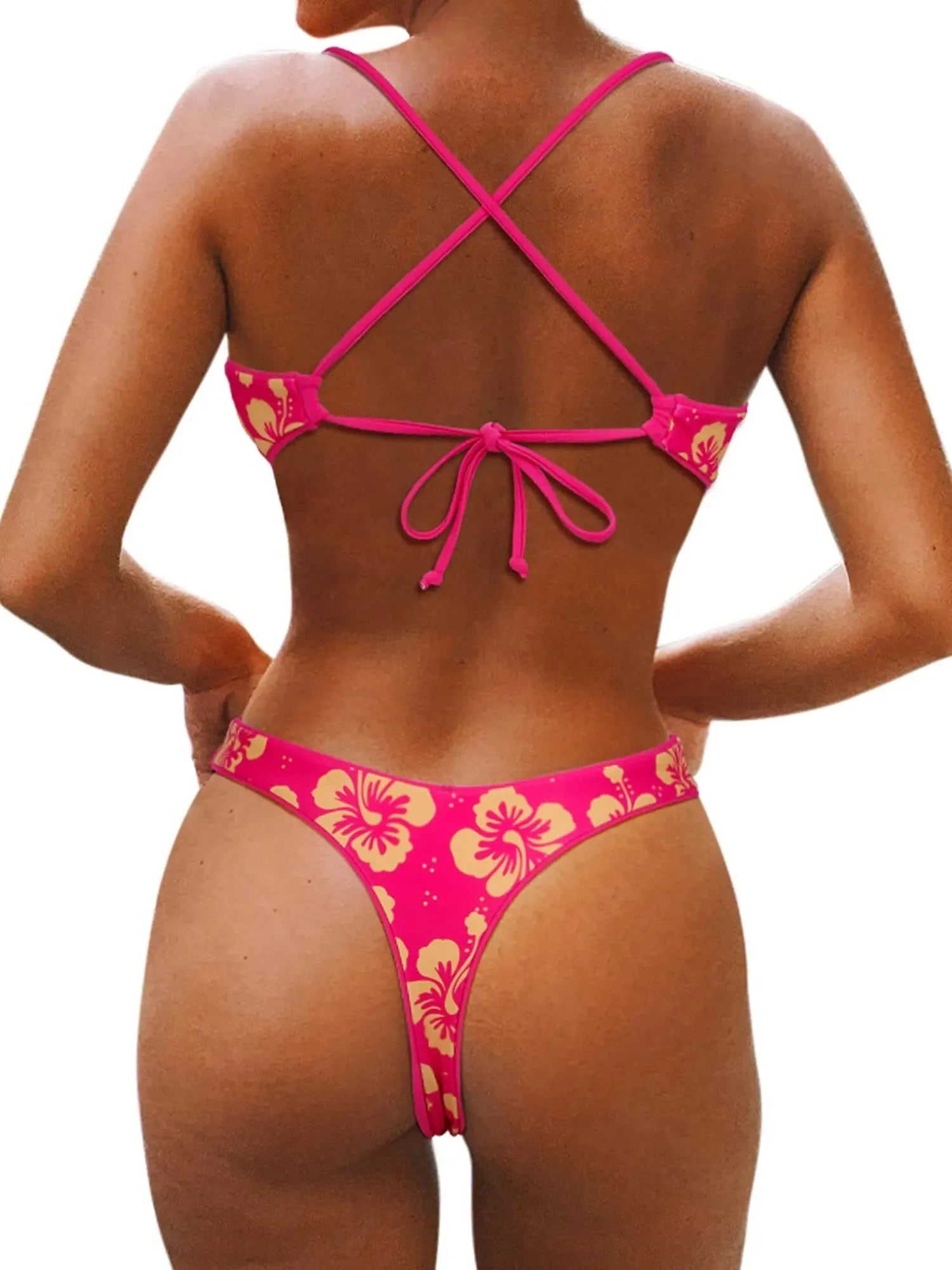 Reversible String Waisted Thong Bikini Set-SUUKSESS-SUUKSESS