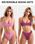 Reversible String Waisted Thong Bikini Set-SUUKSESS-SUUKSESS