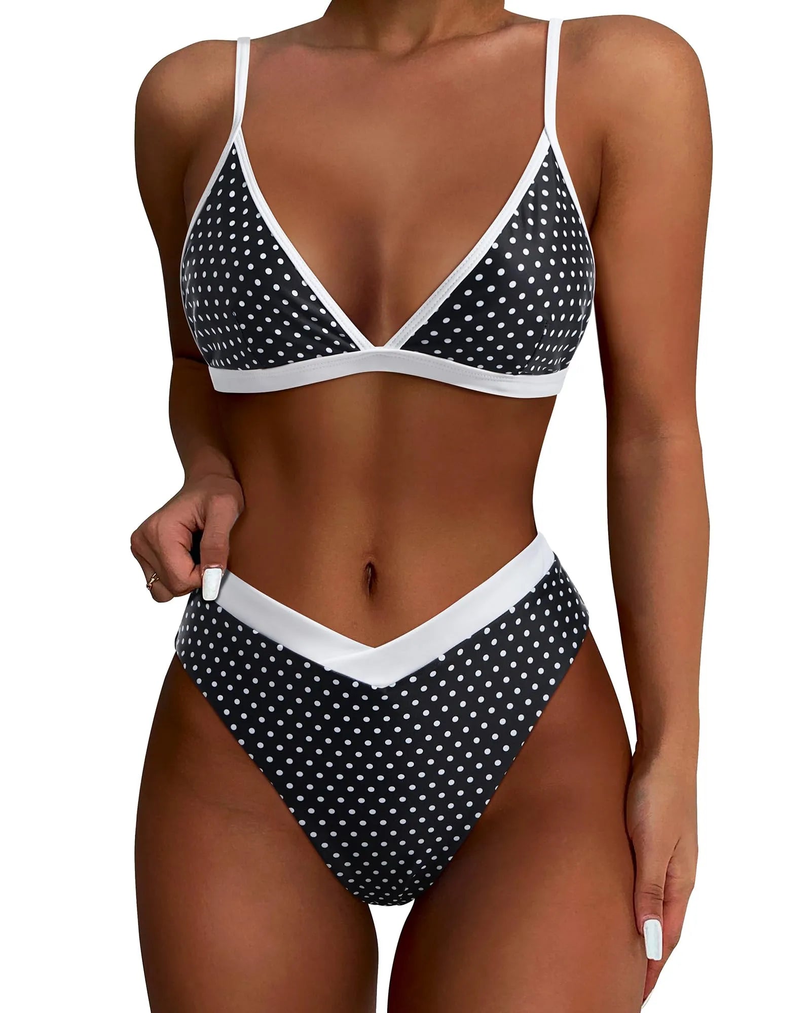 Triangle High Cut Bikini Set