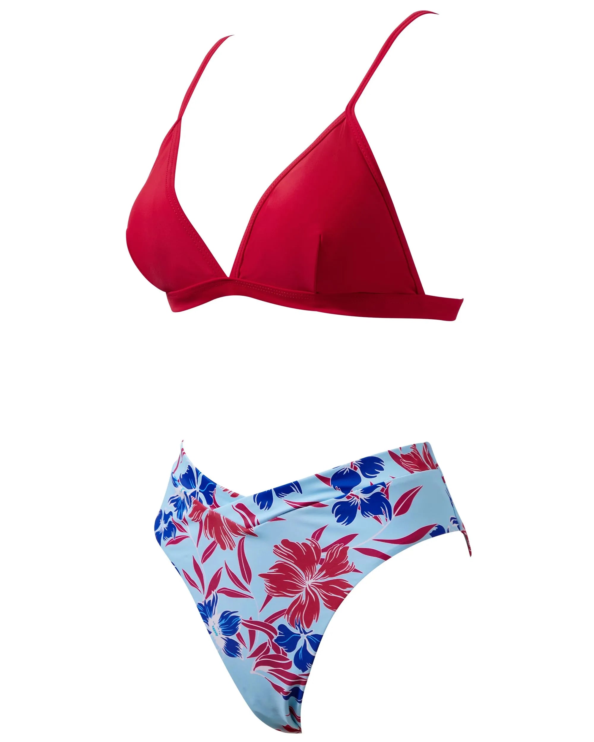 Triangle High Cut Bikini Set