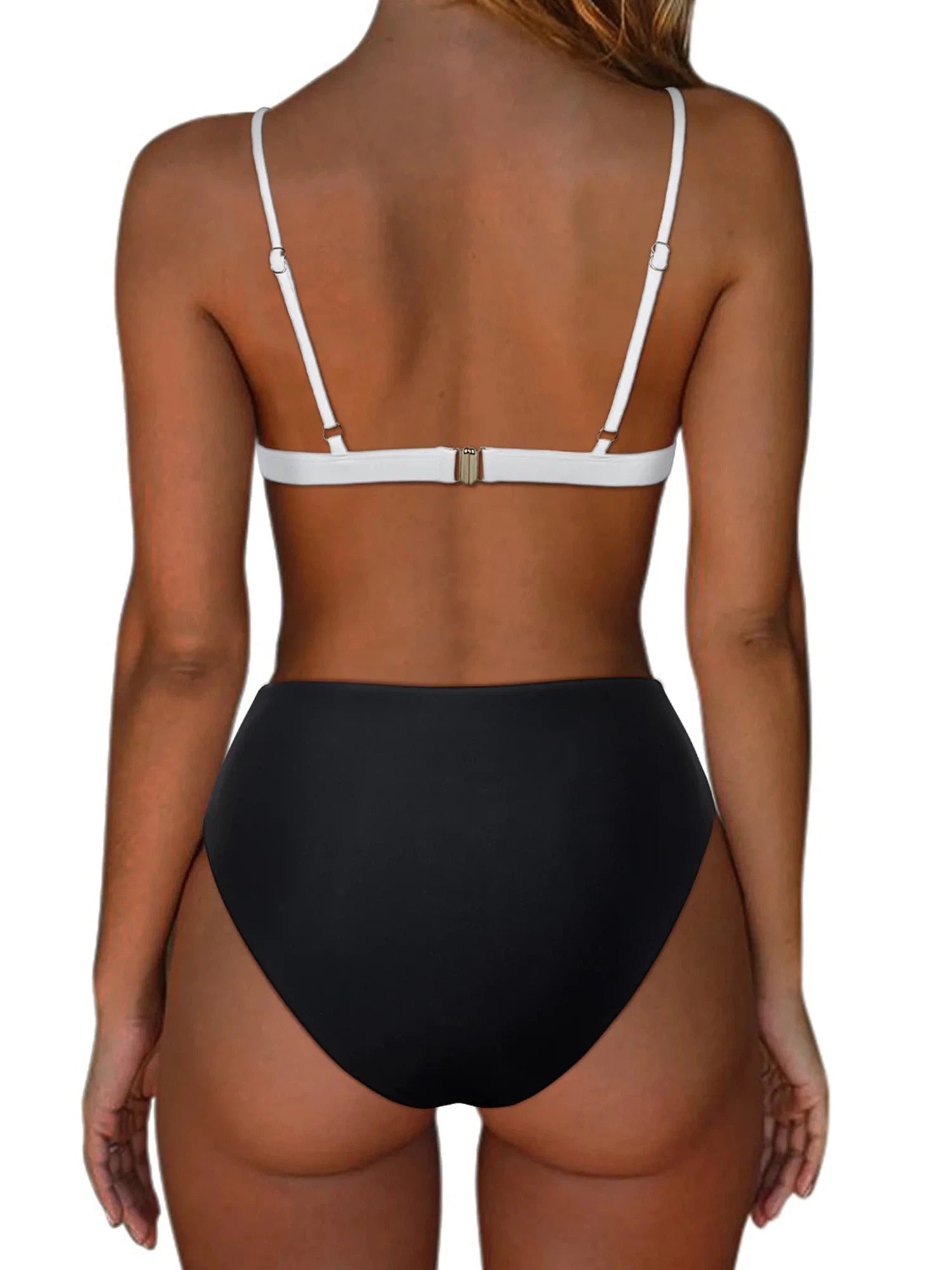 Triangle Bikini High-Waisted Swimsuit Sets-Swimwear-SUUKSESS-SUUKSESS