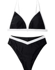 Triangle Bikini High-Waisted Swimsuit Sets-Swimwear-SUUKSESS-SUUKSESS