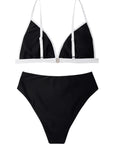 Triangle Bikini High-Waisted Swimsuit Sets-Swimwear-SUUKSESS-SUUKSESS