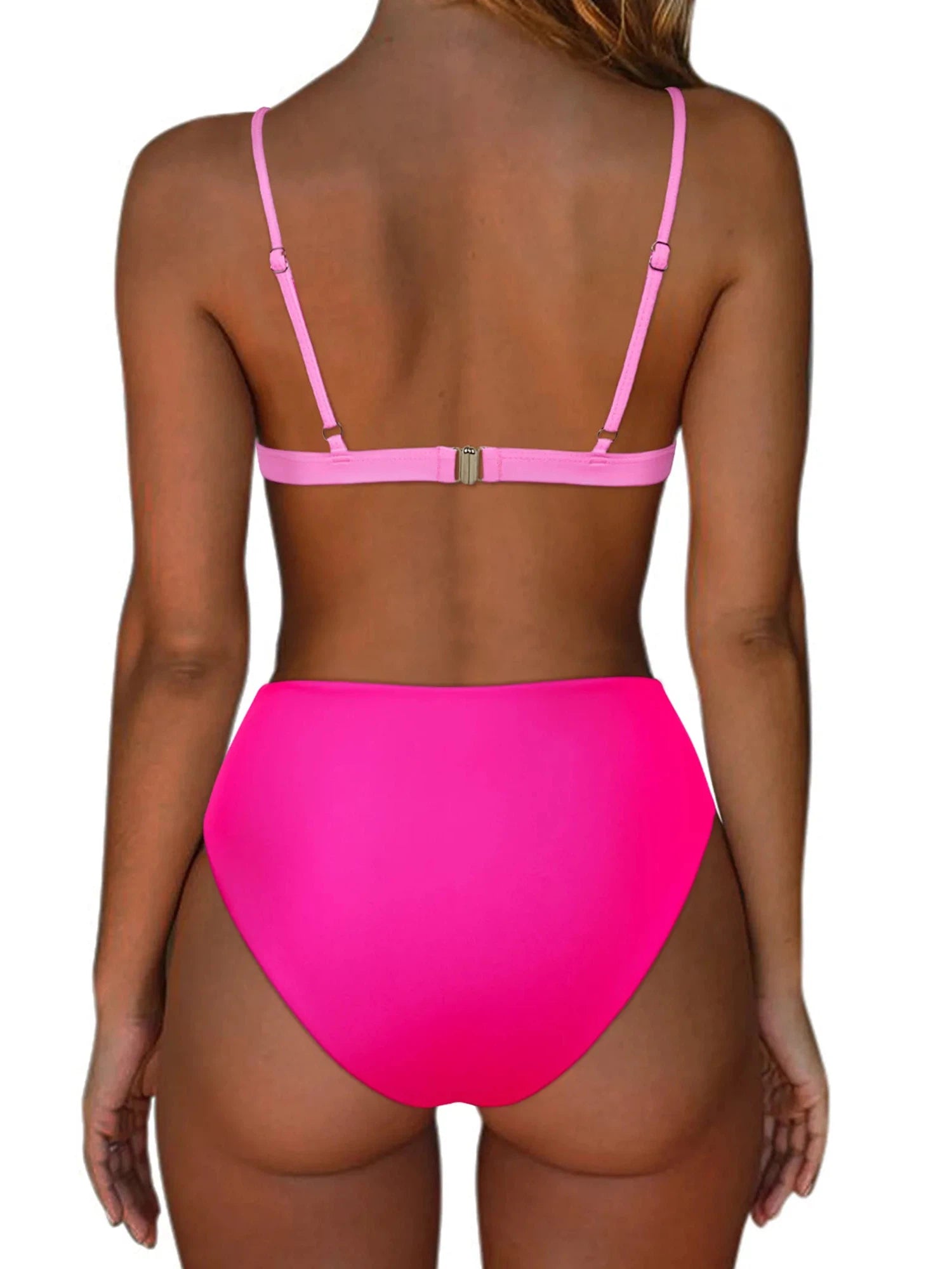 Triangle Bikini High-Waisted Swimsuit Sets-Swimwear-SUUKSESS-SUUKSESS