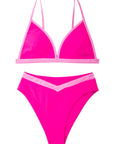 Triangle Bikini High-Waisted Swimsuit Sets-Swimwear-SUUKSESS-SUUKSESS