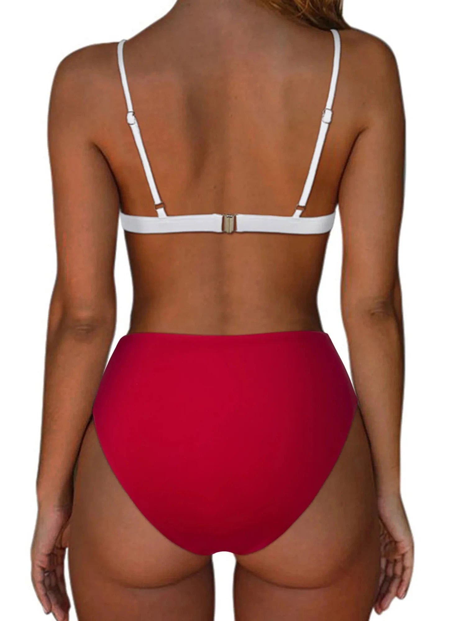 Triangle Bikini High-Waisted Swimsuit Sets-Swimwear-SUUKSESS-SUUKSESS