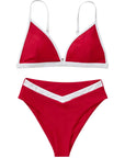 Triangle Bikini High-Waisted Swimsuit Sets-Swimwear-SUUKSESS-SUUKSESS