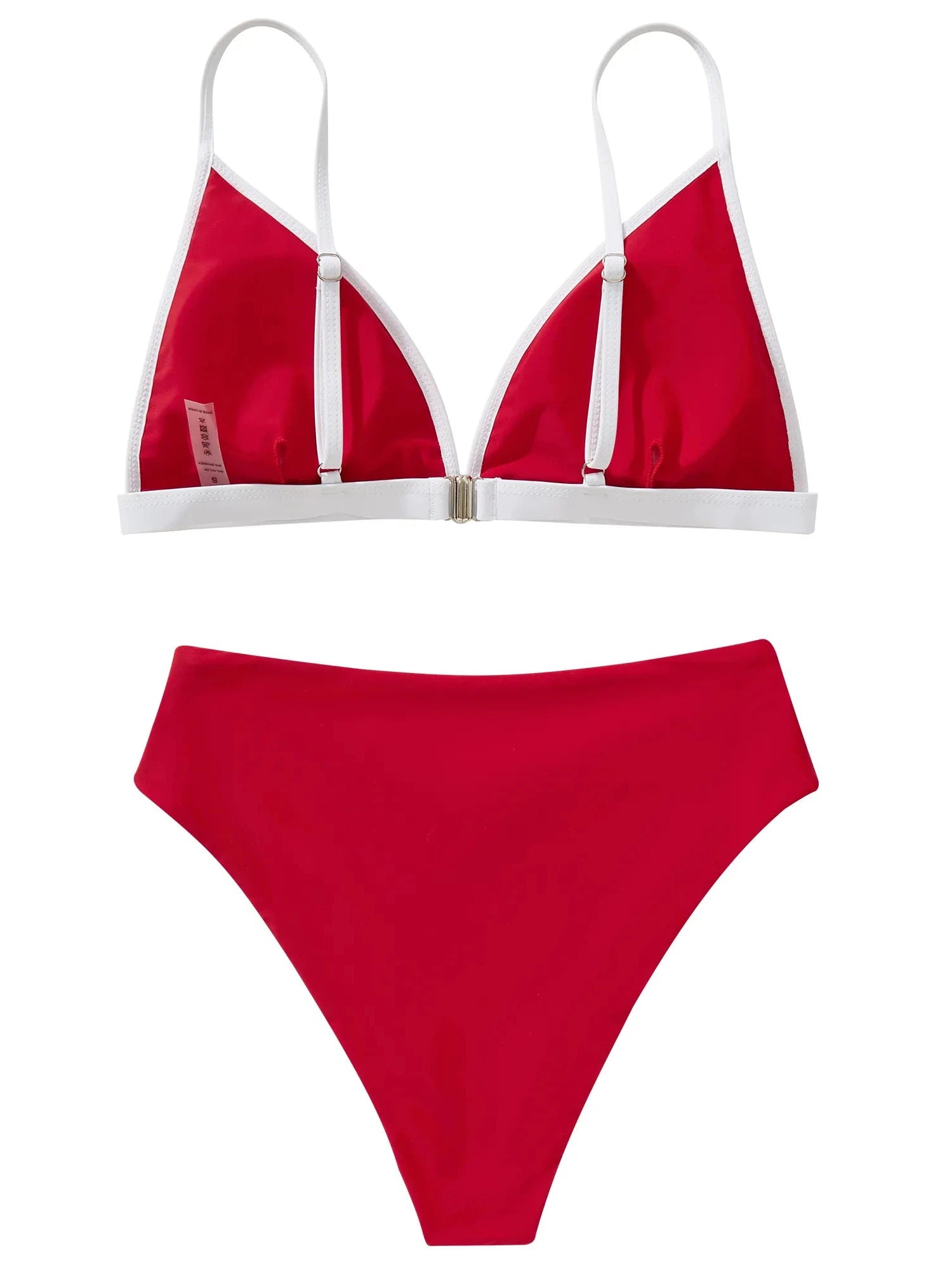 Triangle Bikini High-Waisted Swimsuit Sets-Swimwear-SUUKSESS-SUUKSESS