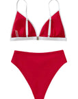 Triangle Bikini High-Waisted Swimsuit Sets-Swimwear-SUUKSESS-SUUKSESS