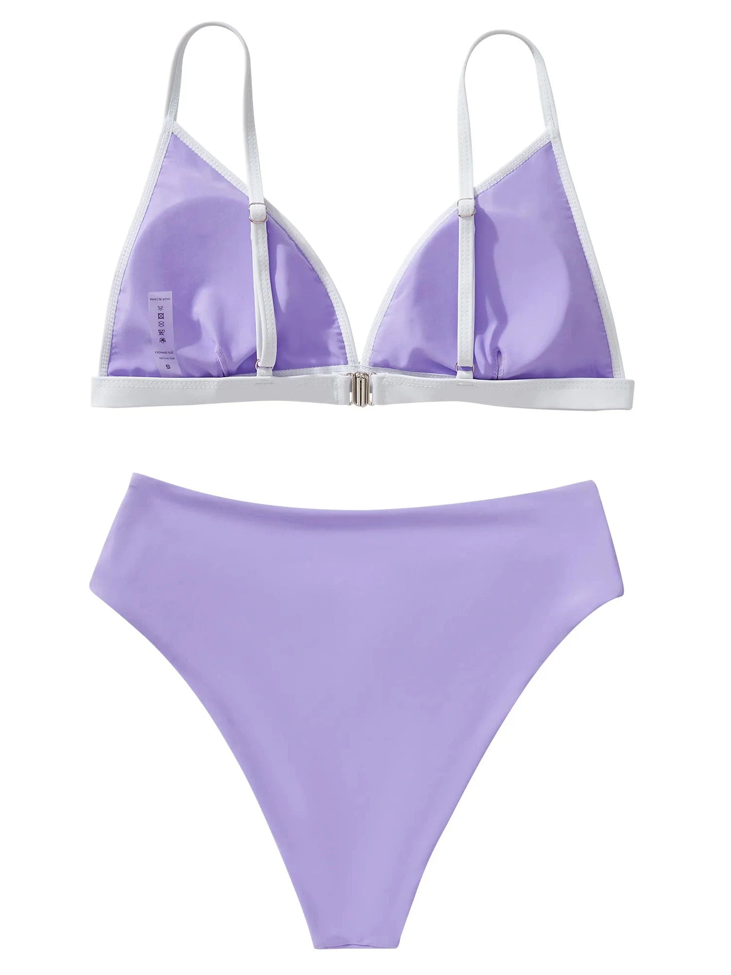 Triangle Bikini High-Waisted Swimsuit Sets-Swimwear-SUUKSESS-SUUKSESS