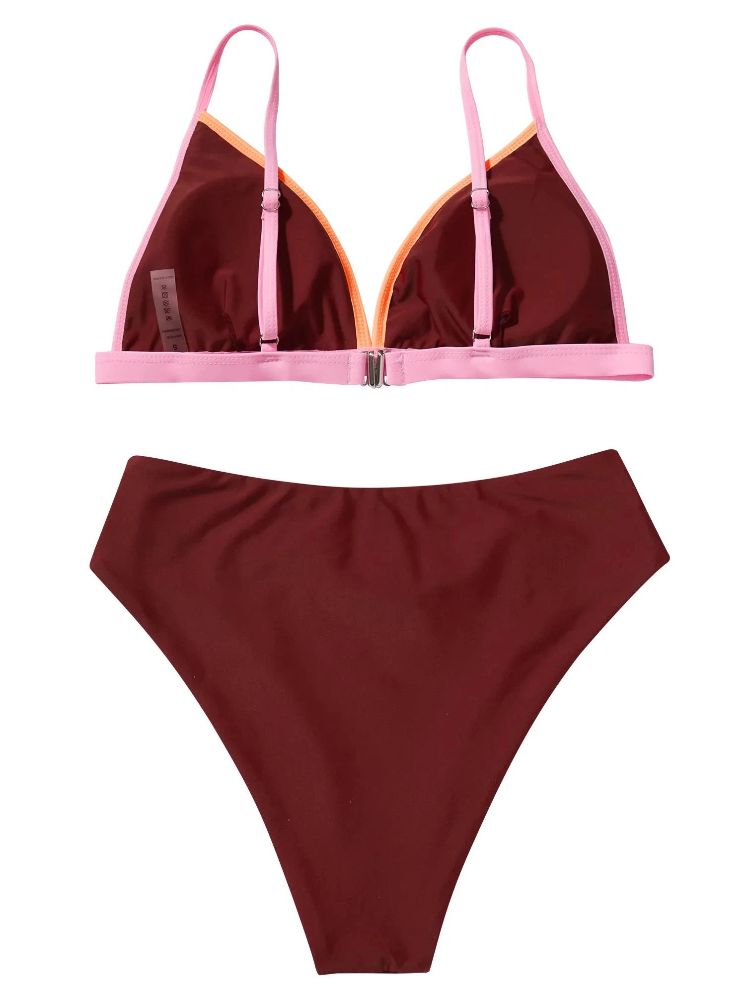 Triangle Bikini High-Waisted Swimsuit Sets-Swimwear-SUUKSESS-SUUKSESS