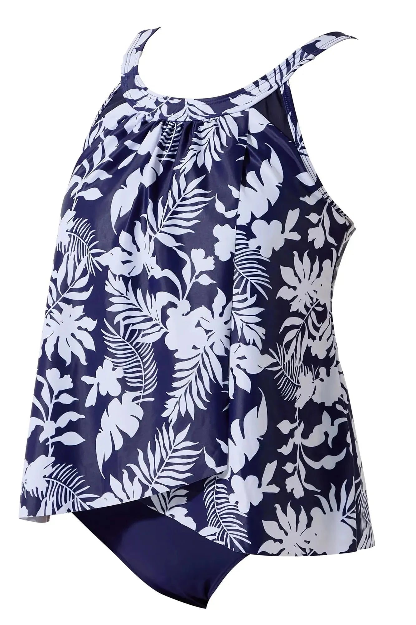 SUUKSESS Women Tummy Control Tankini Bathing Suit Ruffle High Waisted Swimsuit-Swimwear-SUUKSESS-SUUKSESS
