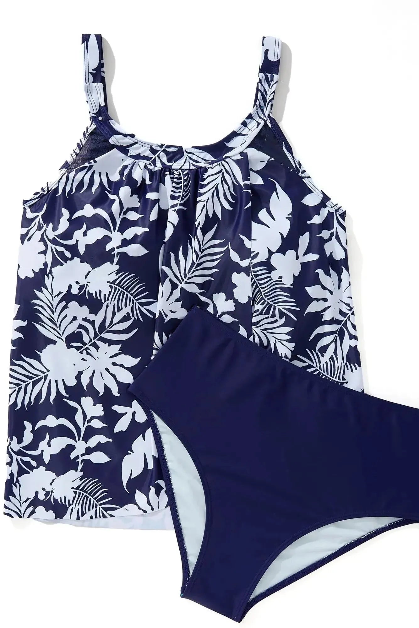 SUUKSESS Women Tummy Control Tankini Bathing Suit Ruffle High Waisted Swimsuit-Swimwear-SUUKSESS-SUUKSESS