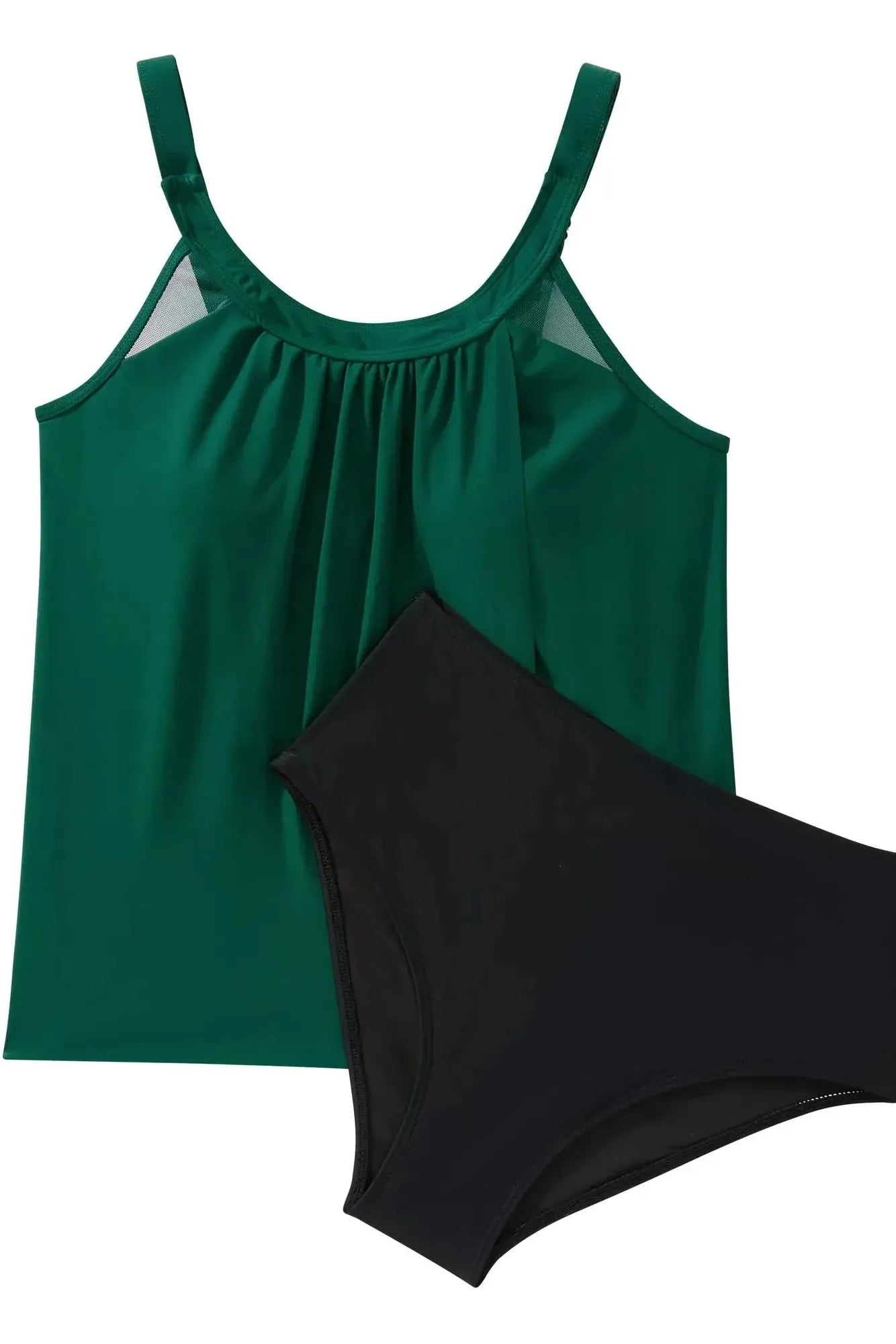 SUUKSESS Women Tummy Control Tankini Bathing Suit Ruffle High Waisted Swimsuit-Swimwear-SUUKSESS-SUUKSESS