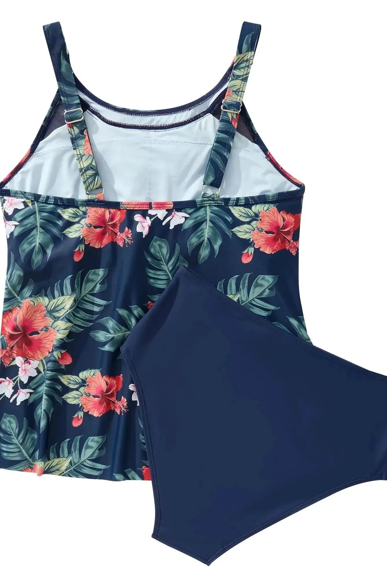 SUUKSESS Women Tummy Control Tankini Bathing Suit Ruffle High Waisted Swimsuit-Swimwear-SUUKSESS-SUUKSESS