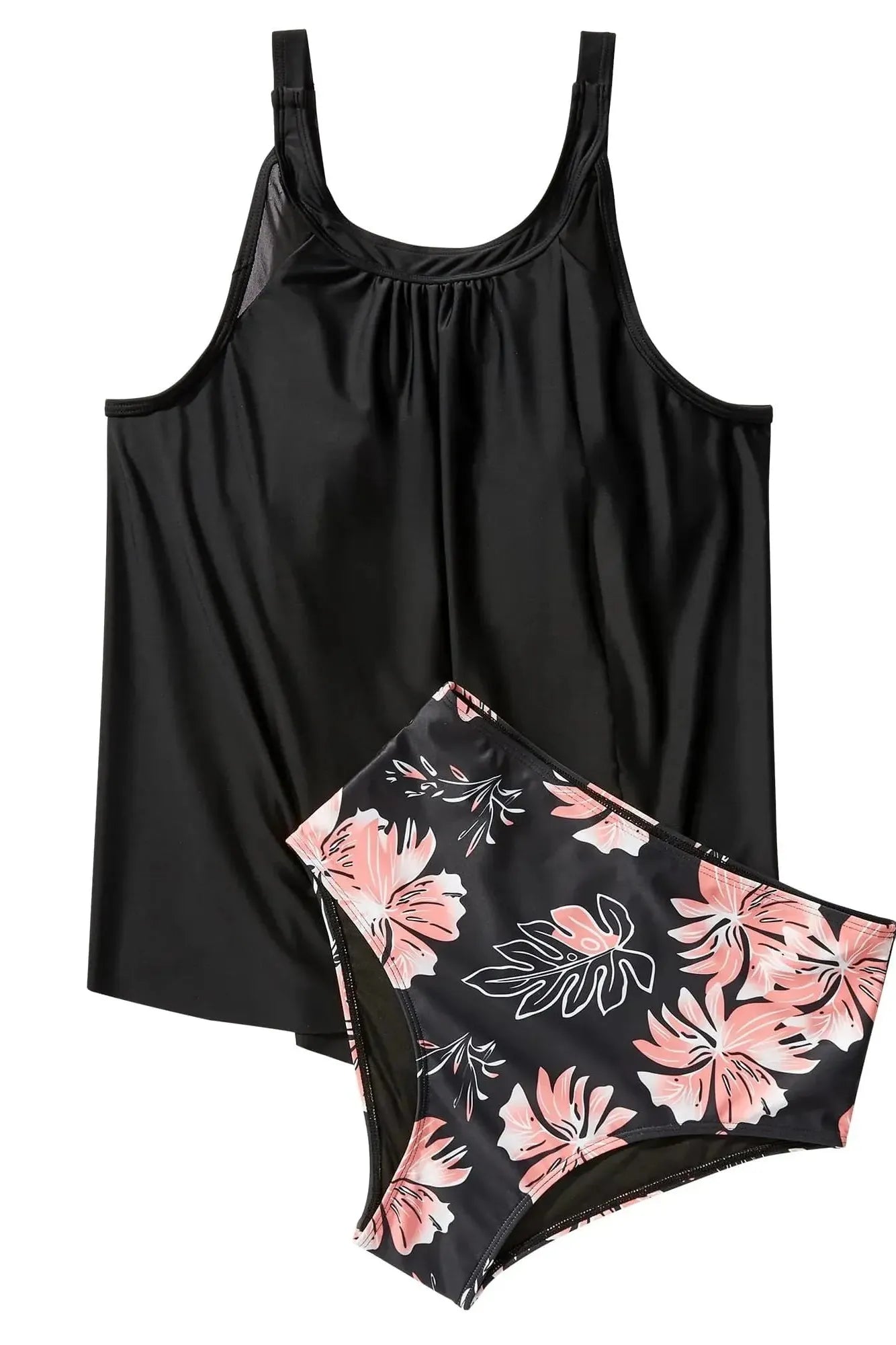 SUUKSESS Women Tummy Control Tankini Bathing Suit Ruffle High Waisted Swimsuit-Swimwear-SUUKSESS-SUUKSESS