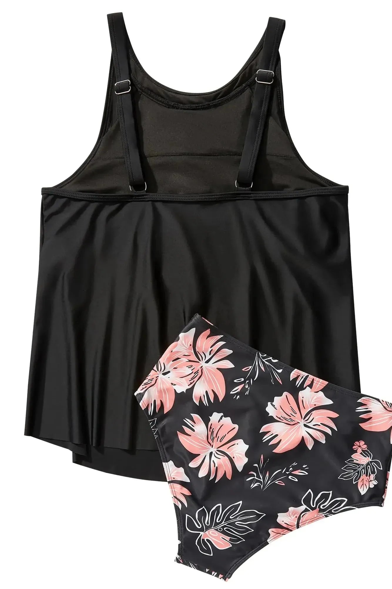 SUUKSESS Women Tummy Control Tankini Bathing Suit Ruffle High Waisted Swimsuit-Swimwear-SUUKSESS-SUUKSESS