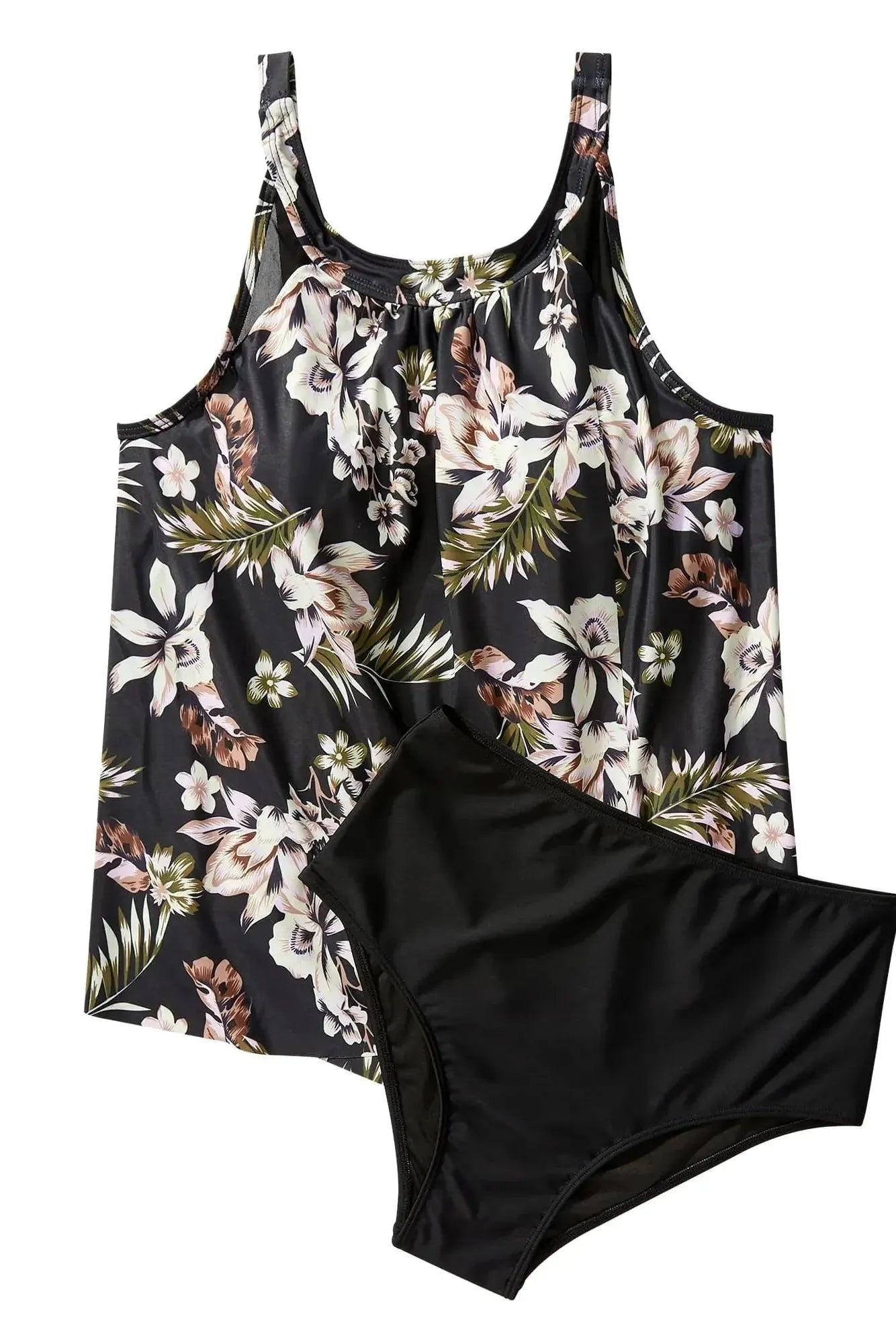 SUUKSESS Women Tummy Control Tankini Bathing Suit Ruffle High Waisted Swimsuit-Swimwear-SUUKSESS-SUUKSESS