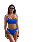 High Cut Bandeau 2 Piece Bikini Set-SUUKSESS-Blue-S-SUUKSESS