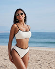 High Cut Bandeau 2 Piece Bikini Set-SUUKSESS-SUUKSESS