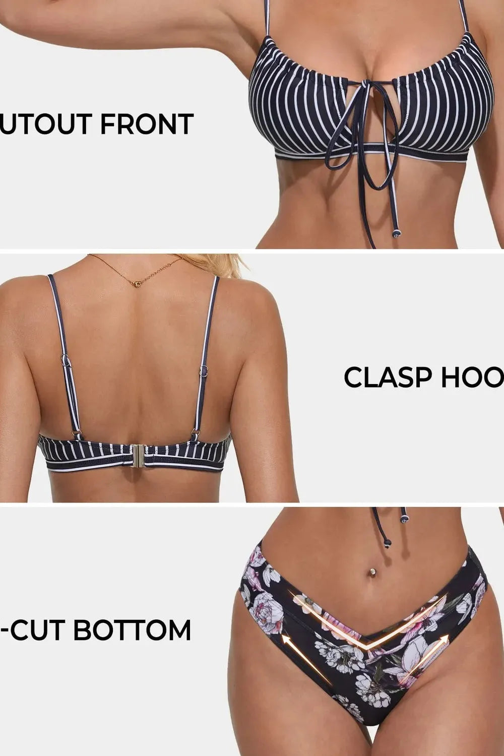 String Cutout Bikini Sets