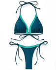 Ruffle Thong Bikini Set