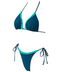 Ruffle Thong Bikini Set