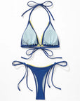 Ruffle Thong Bikini Set