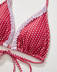 Ruffle Thong Bikini Set