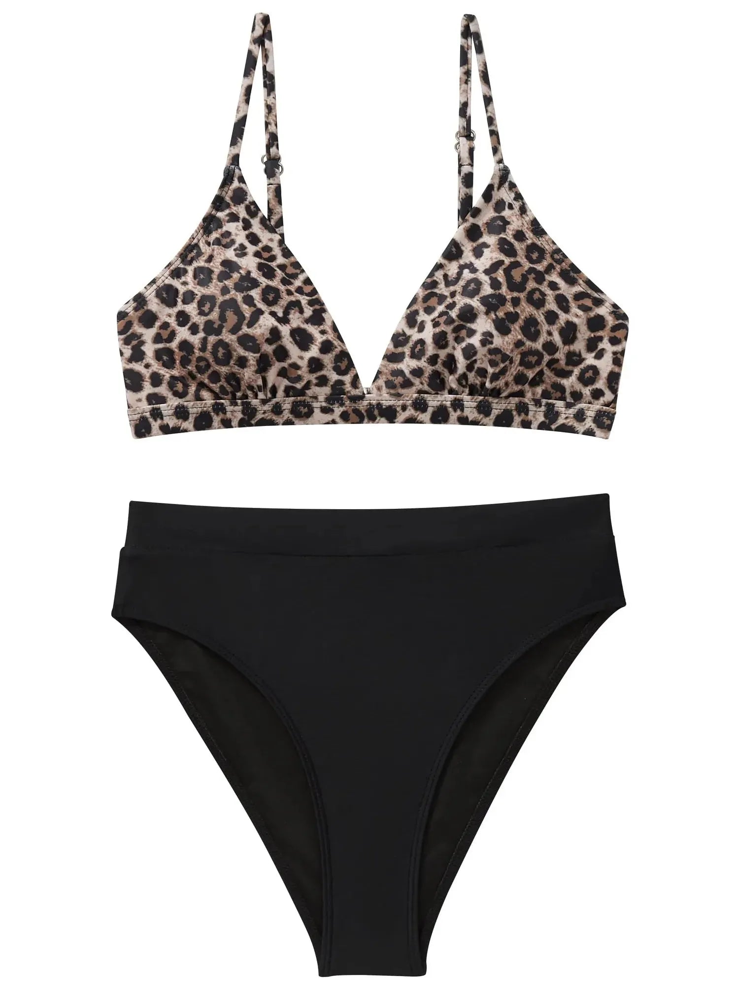 SUUKSESS Women Sexy High Waisted 2 Piece Bikini Sets Triangle High Cut Swimsuits-SUUKSESS-SUUKSESS