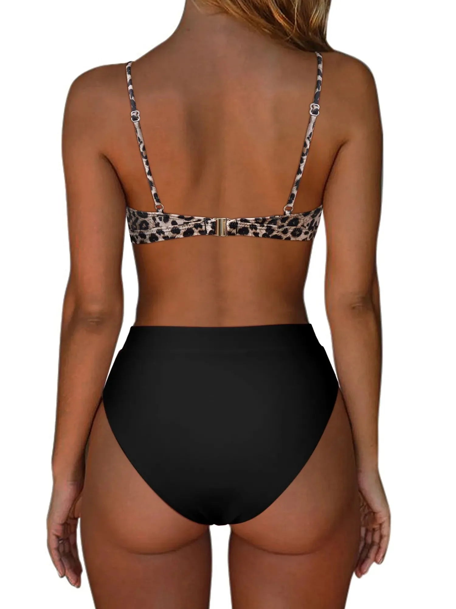 SUUKSESS Women Sexy High Waisted 2 Piece Bikini Sets Triangle High Cut Swimsuits-SUUKSESS-SUUKSESS