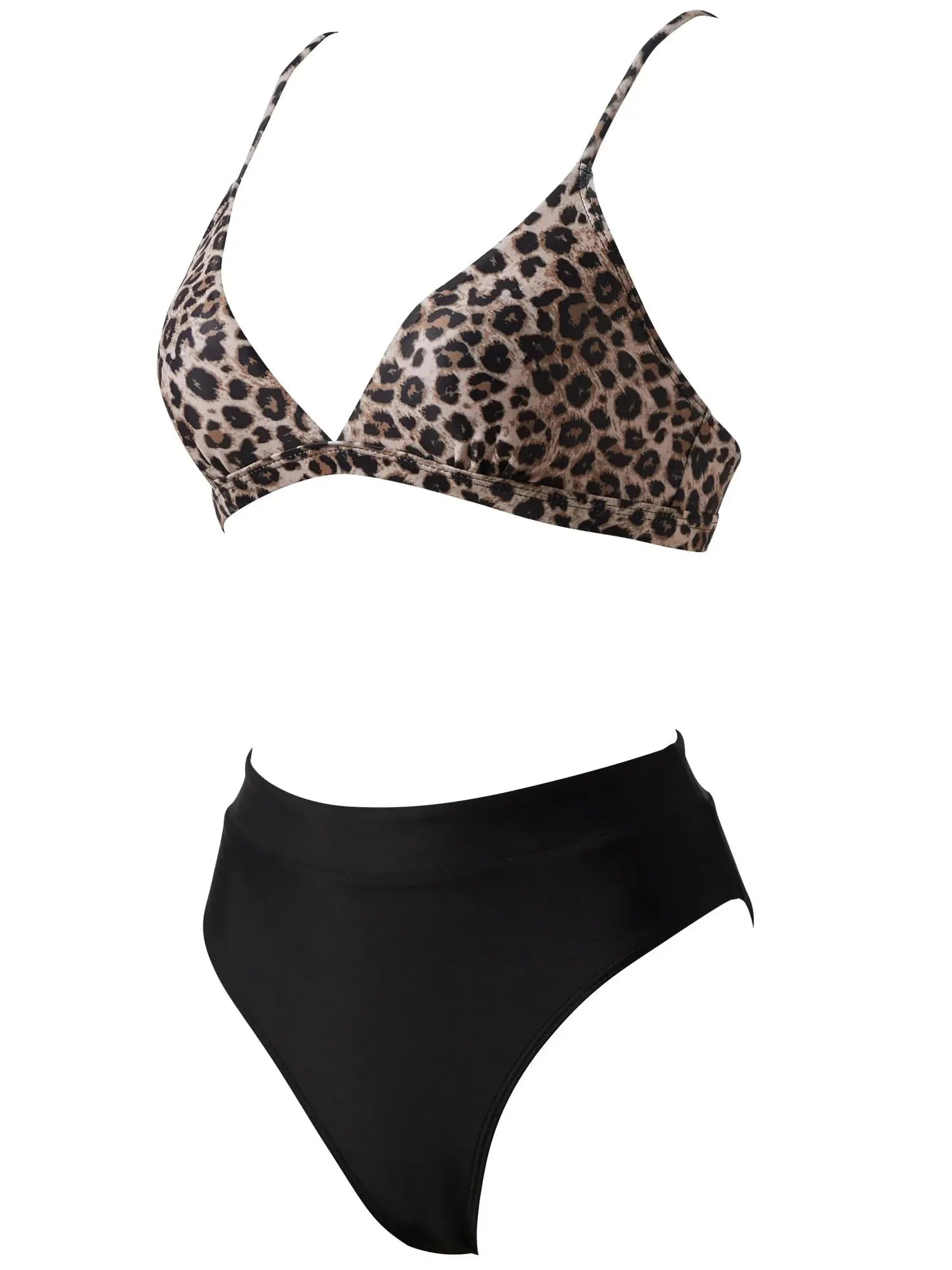 SUUKSESS Women Sexy High Waisted 2 Piece Bikini Sets Triangle High Cut Swimsuits-SUUKSESS-SUUKSESS