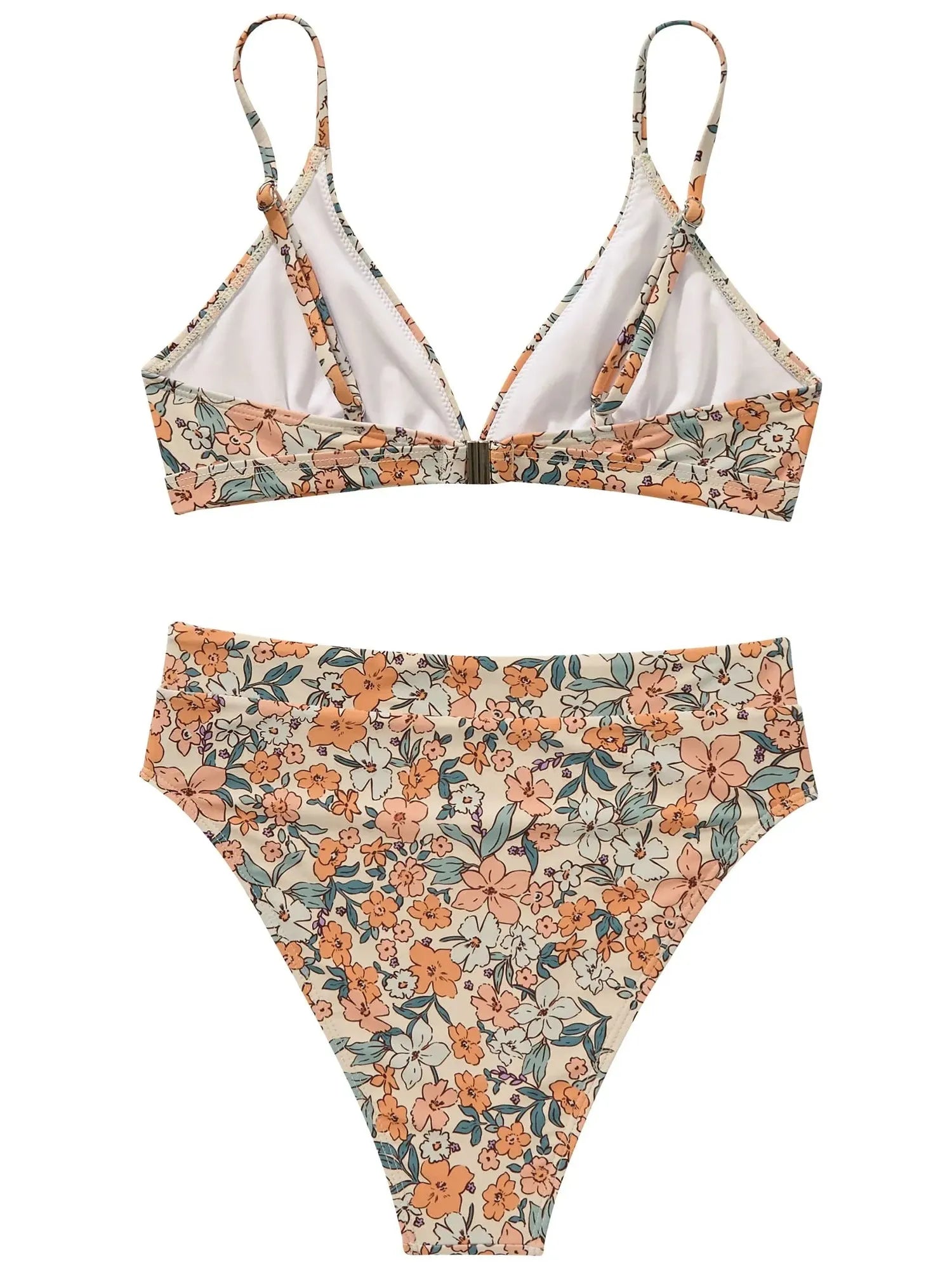 SUUKSESS Women Sexy High Waisted 2 Piece Bikini Sets Triangle High Cut Swimsuits-SUUKSESS-SUUKSESS